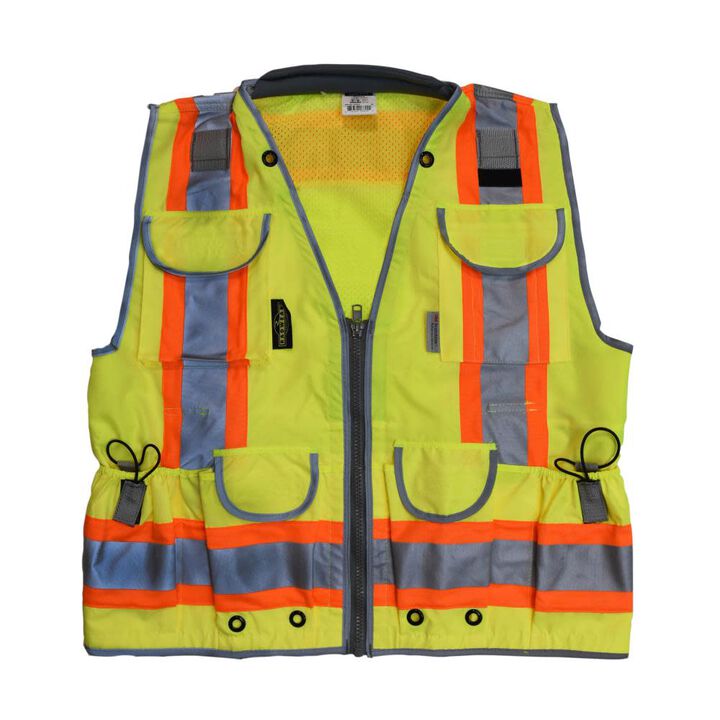 Radians SV55 Class 2 Heavy Woven Two Tone Woven/Mesh Engineer Vest Hi-Vis 3X, large image number 6