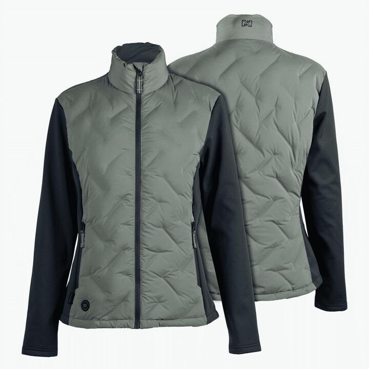 Mobile Warming Womens Aria Hybrid Green and Black Heated Jacket Kit 2X, large image number 0