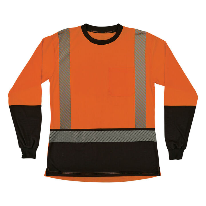 Ergodyne GloWear 8278BK Womens Performance Class 2 Long Sleeve Shirt Hi-Vis Orange XS, large image number 8