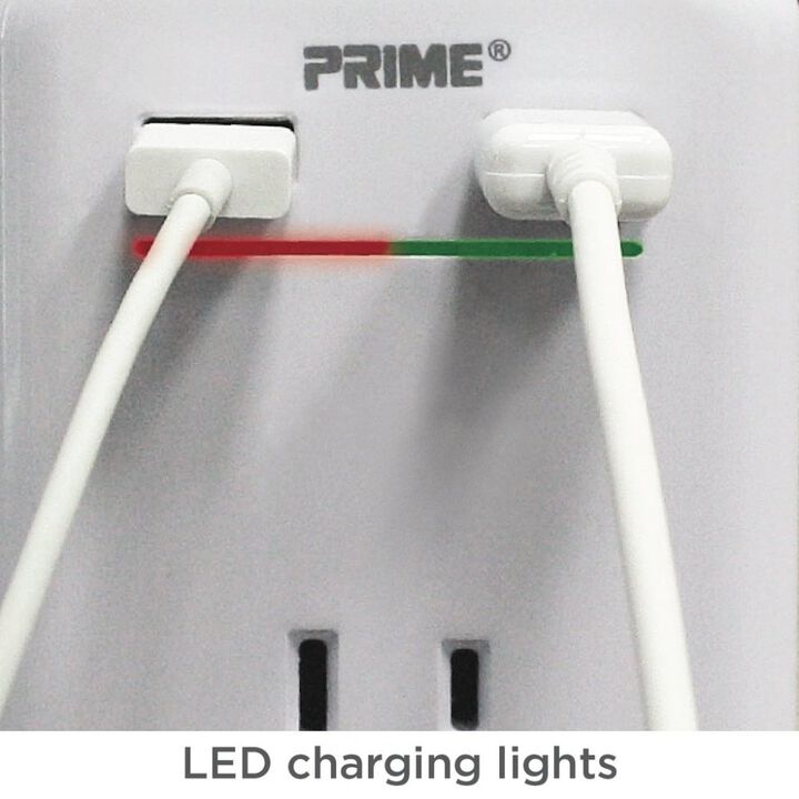 Prime 3 Prong 2 Outlet with 2 Port USB Charger, large image number 2