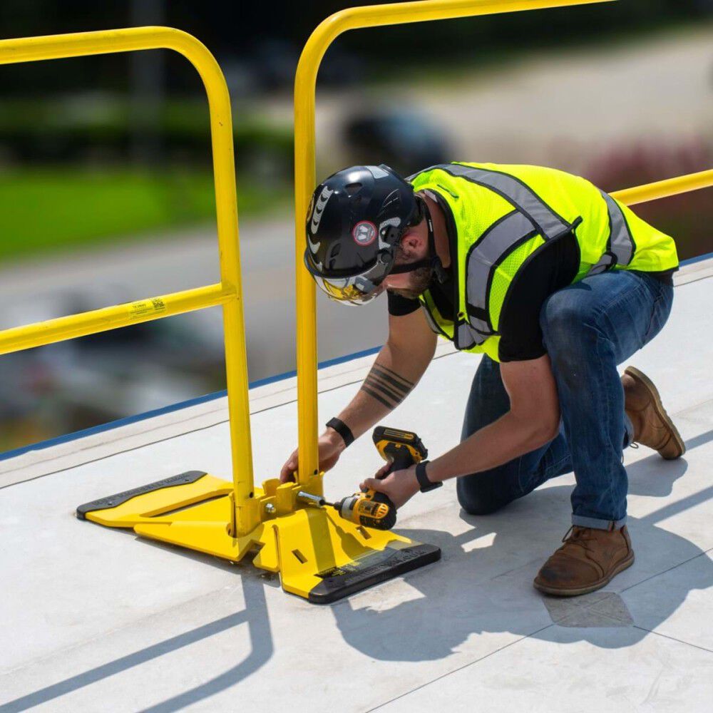 Tie Down Universal Compression Clamp Guardrail Base Yellow, large image number 2