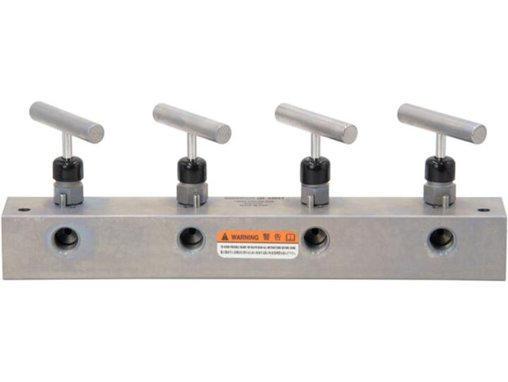 Enerpac 3/8 Inch NPTF 4-Way 9-Port Hydraulic Manifold, large image number 2