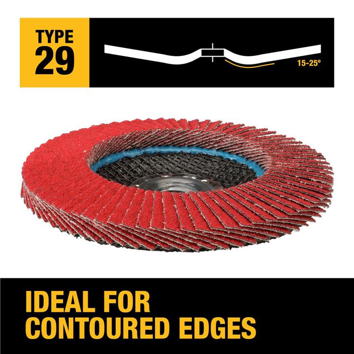 DEWALT 4-1/2in X 5/8in-11 SG60 T29 CERAMIC FLAP DISC, large image number 2