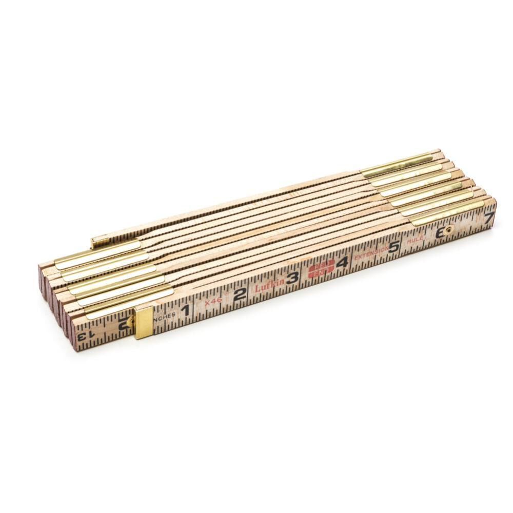 Crescent Lufkin 5/8in x 6' Red End Wood Rule with 6in Slide Rule Extension, large image number 3