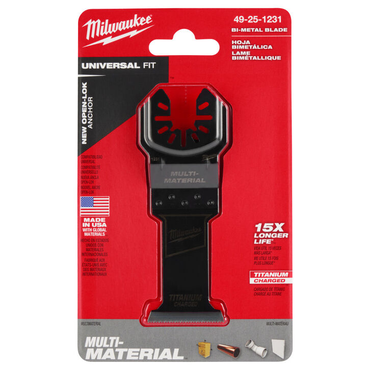 Milwaukee OPEN-LOK 1-3/8inch TITANIUM ENHANCED BI-METAL MULTI-MATERIAL BLADE 1PK, large image number 12