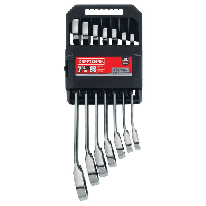 CRAFTSMAN SAE Reversible Ratcheting Wrench Set, 7 Piece, large image number 6
