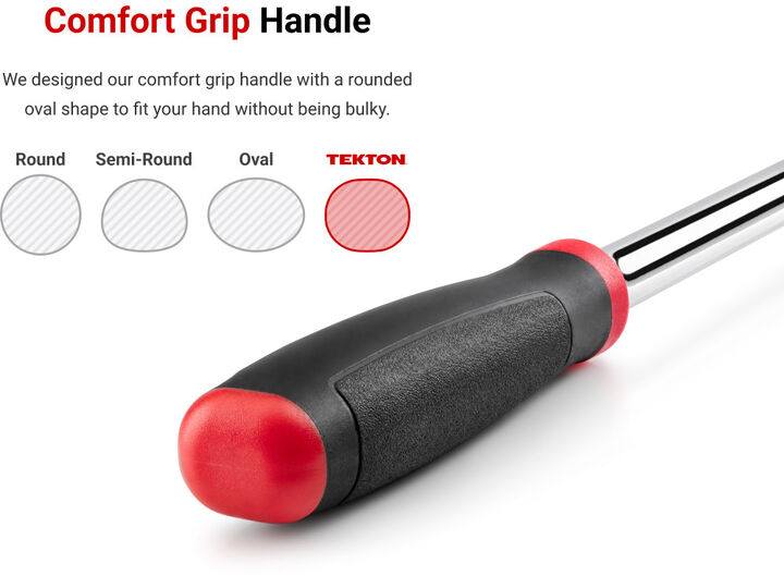 Tekton 1/4 Inch Drive Non-QR Comfort Ratchet, Spinner Handle Set, 5 Pieces, large image number 5