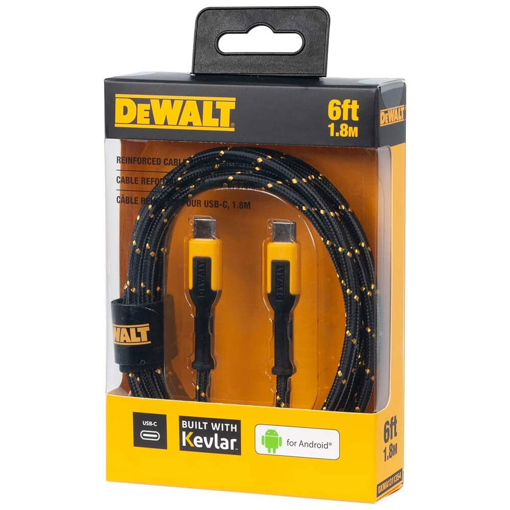 DEWALT Phone Charger USB-C Reinforced Braided Cord 6', large image number 6