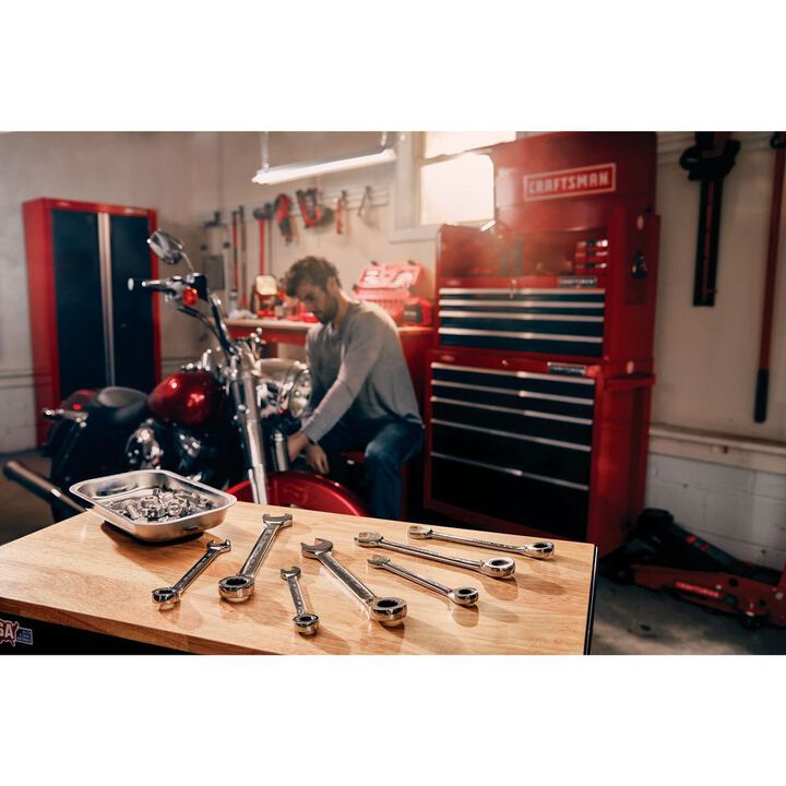 CRAFTSMAN SAE Reversible Ratcheting Wrench Set, 7 Piece, large image number 3