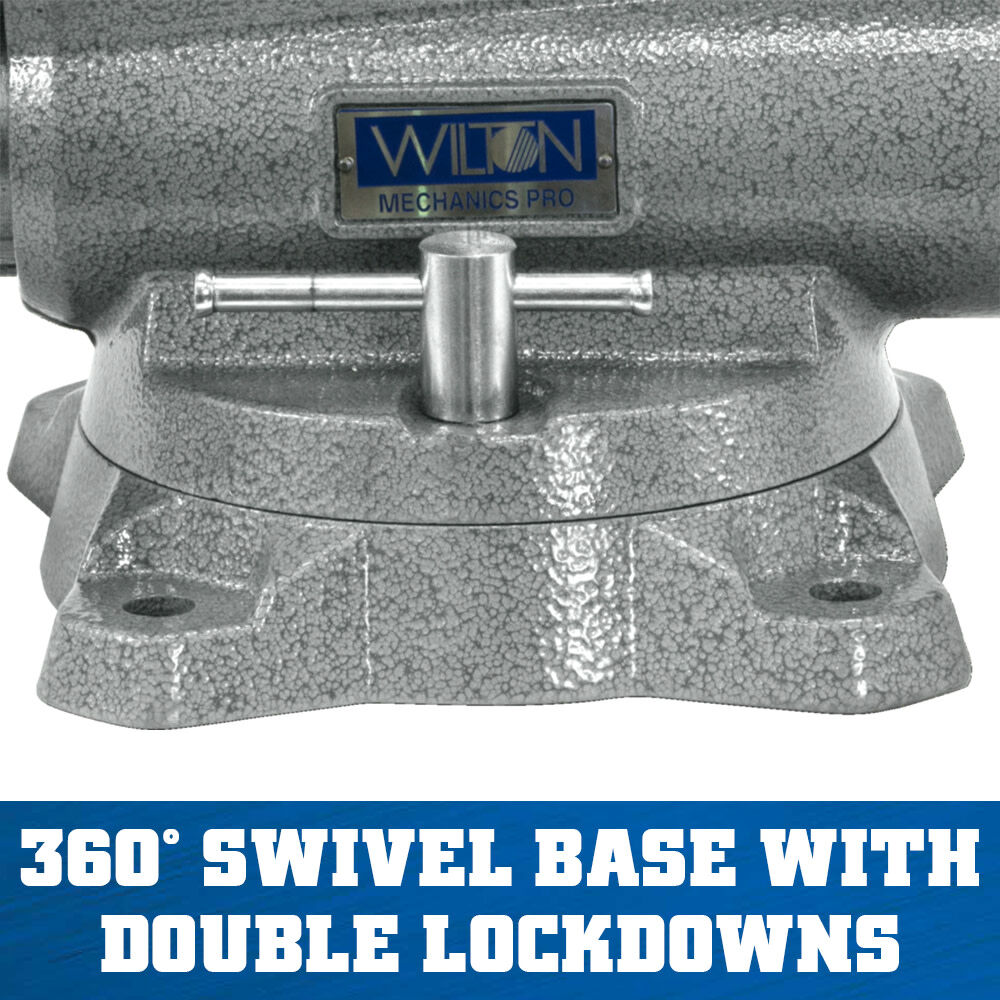 Wilton Mechanics Pro Vise 10 Jaw Width 12in Jaw Opening 360 Swivel Base, large image number 2