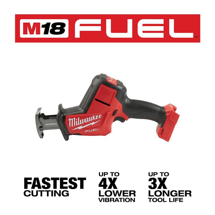 Milwaukee M18 FUEL HACKZALL Reciprocating Saw (Bare Tool) & 12-Piece SAWZALL Blade Set Bundle, large image number 1