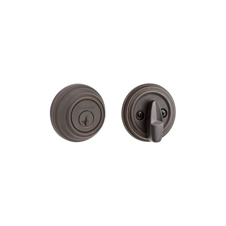 Kwikset Venetian Bronze Keyed One Side Single Cylinder Deadbolt, large image number 2