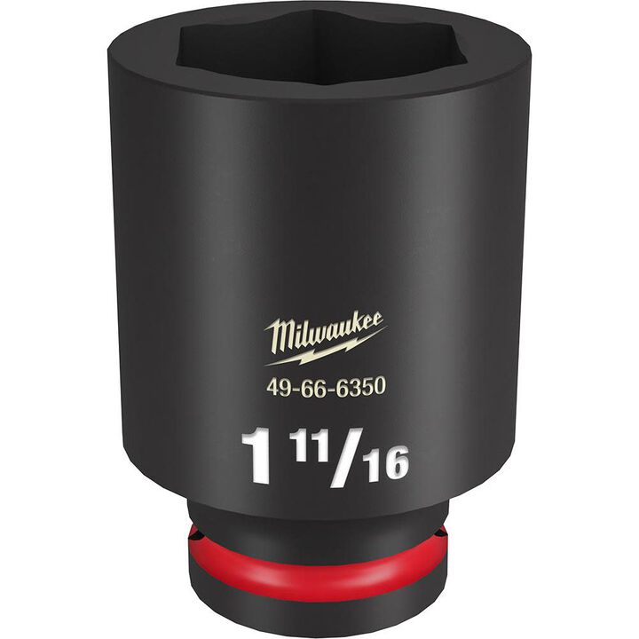 Milwaukee Impact Socket 3/4in Drive 1 11/16in Deep 6 Point