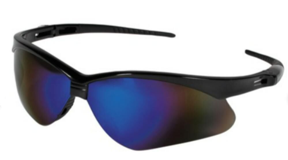 Ansell Protective Products Nemesis Safety Glasses Black Frame Blue Mirror Lens, large image number 2