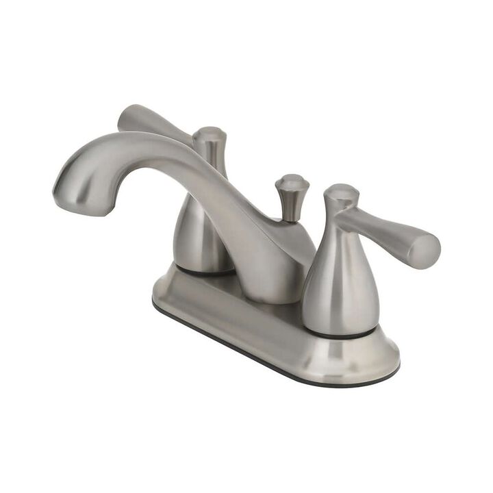 Oakbrook Brushed Nickel Two Handle Bathroom Sink Faucet, large image number 1