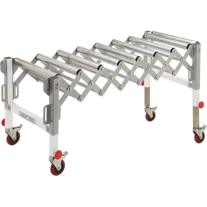 Shop Fox Adjustable Roller Table, large image number 1