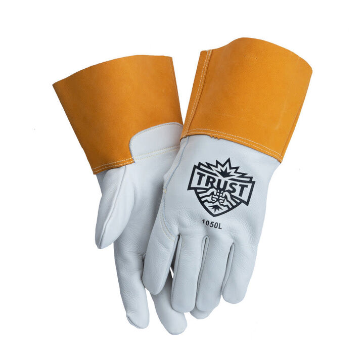 Trust Protection Top Grain MIG Welding Gloves White and Brown XL, large image number 0