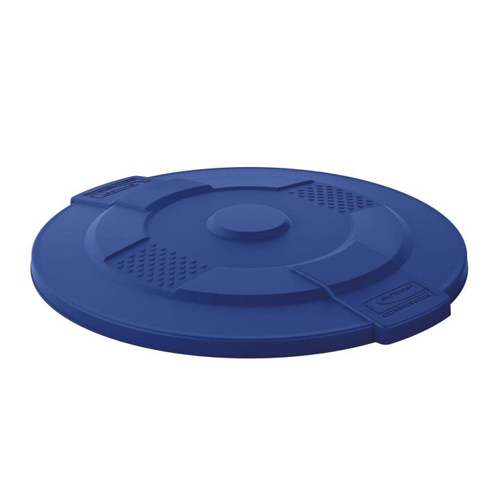 Suncast Plastic Utility Trash Lid - 55 Gallon Blue