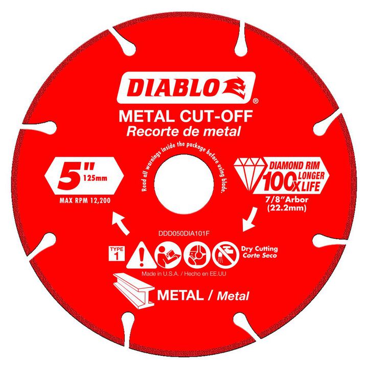 Diablo Tools 5 Inch Segmented Rim Diamond Cut-Off Disc for Metal