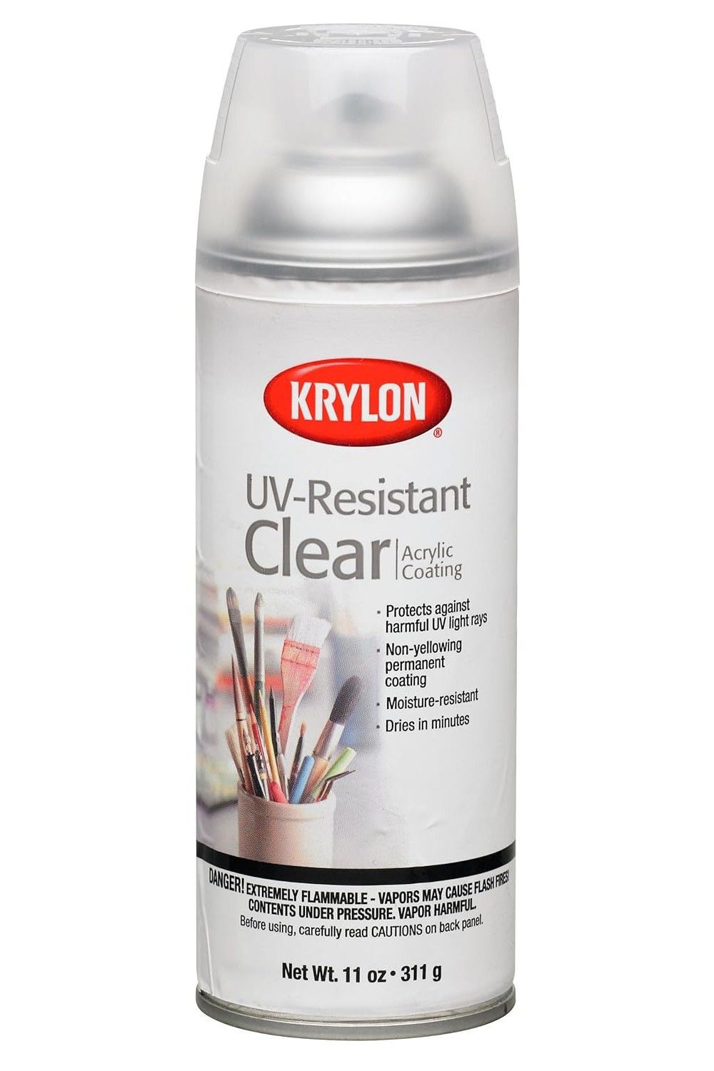 Krylon 11 Oz. Clear UV-Resistant Acrylic Coating Aerosol Spray, large image number 1