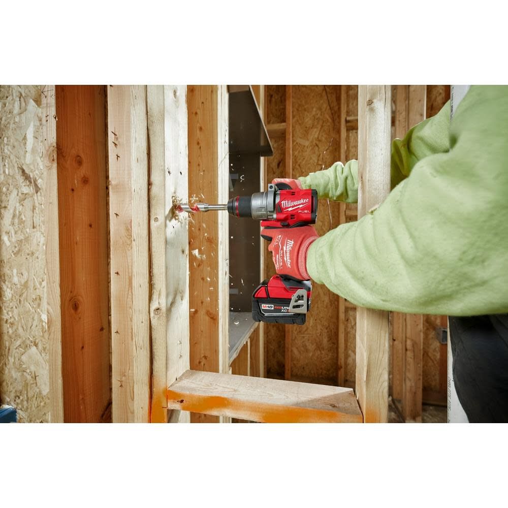 Milwaukee M18 FUEL 1/2 Inch Drill/Driver (Bare Tool) & 4pc SHOCKWAVE Impact Duty 2 9/16 Magnetic Nut Driver Set Bundle, large image number 9