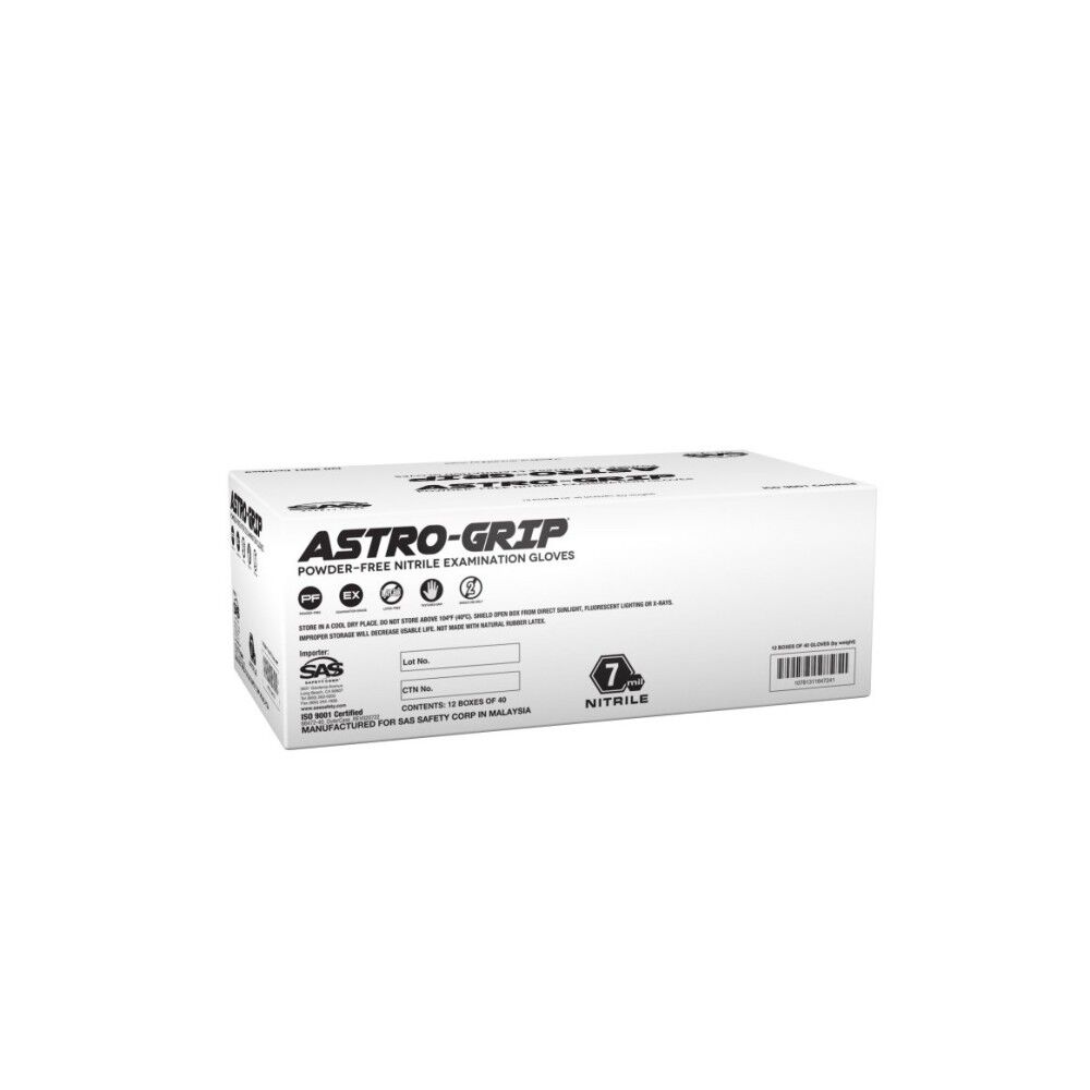 SAS Safety Nitrile Disposable Gloves, Orange, Large 40ct, large image number 8