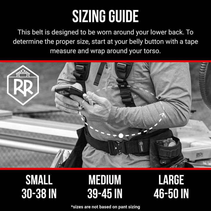 RR Buildings Tool Belt with Suspenders Black Small, large image number 2