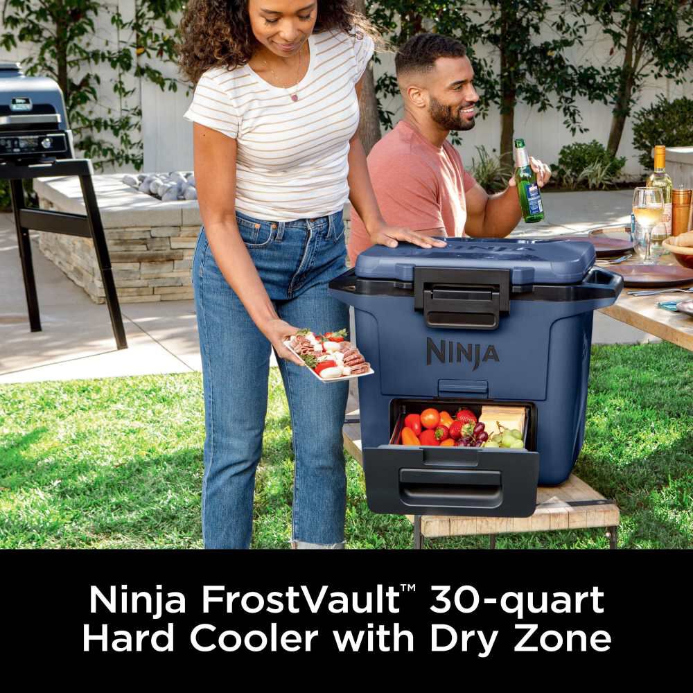 Ninja FrostVault 50 Qt Hard Cooler with Cold Dry Zone Lakeshore Blue, large image number 2