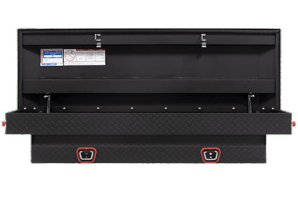 Weather Guard Saddle Truck Tool Box Aluminum Compact Matte Black, large image number 2