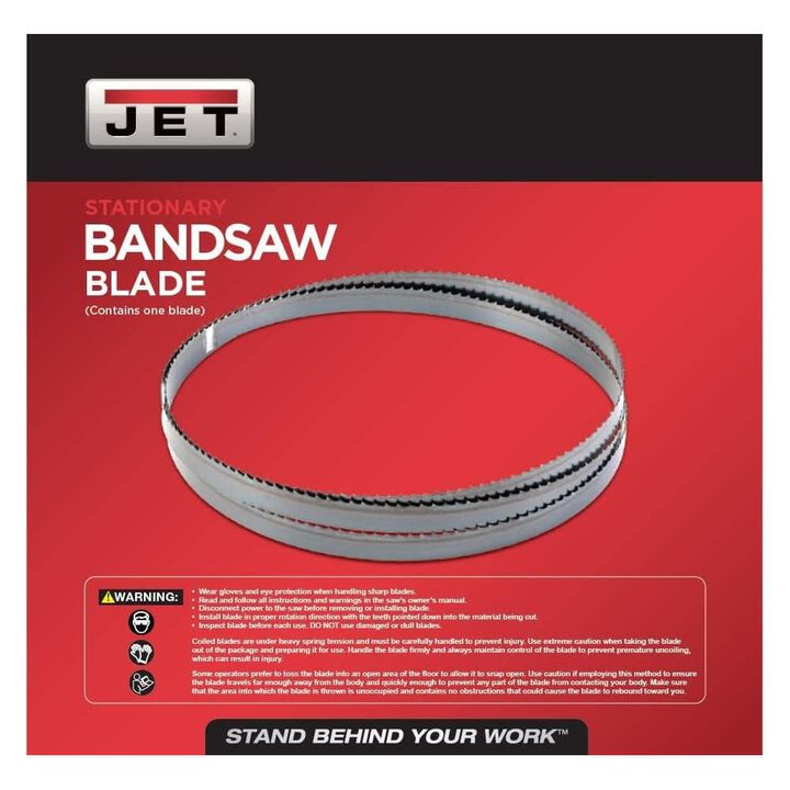 JET 3/8 Inch x 105 Inch 6 TPI Bandsaw Blade, large image number 1