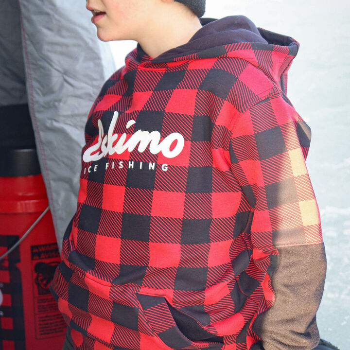 Eskimo Youth Retro Hoodie, Buffalo Plaid, large image number 2