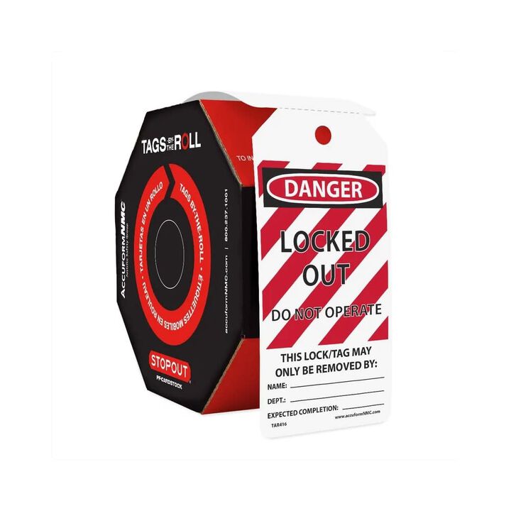 Accuform Cardstock OSHA Danger Do Not Operate Locked Out Tag