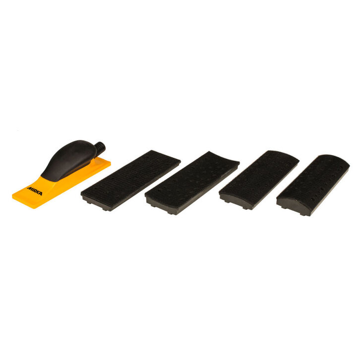 Mirka 2-3/4 Inch x 8 Inch Yellow and Black 40 Hole Sanding Block Kit