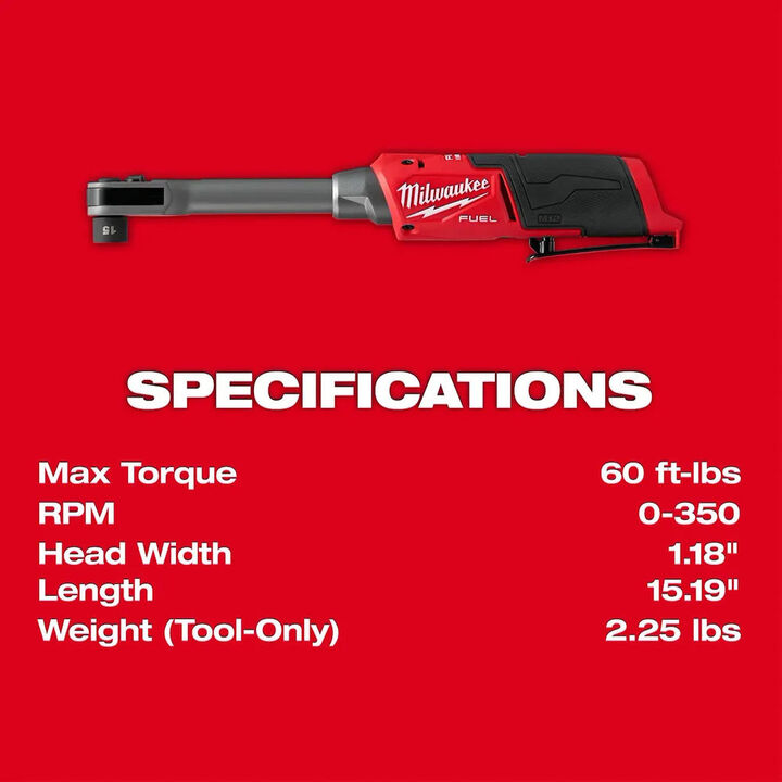 Milwaukee M12 Extended Reach Box Ratchet (Bare Tool) and 1/2 Inch Anvil Adapter Bundle, large image number 16