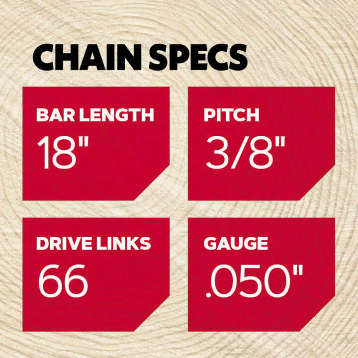 Oregon 72EXL 18 Inch x 3/8 Inch x 0.05 Inch 66 DL Replacement Saw Chain, large image number 2