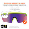 Ergodyne Skullerz AEGIR Polarized Mirrored Safety Glasses, Lime Frame, Purple Lens, small image number 2