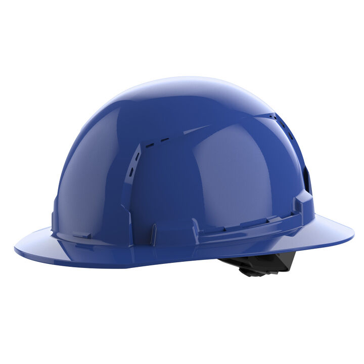 Milwaukee Blue Full Brim Vented Hard Hat with 4pt Ratcheting Suspension Type 1 Class C