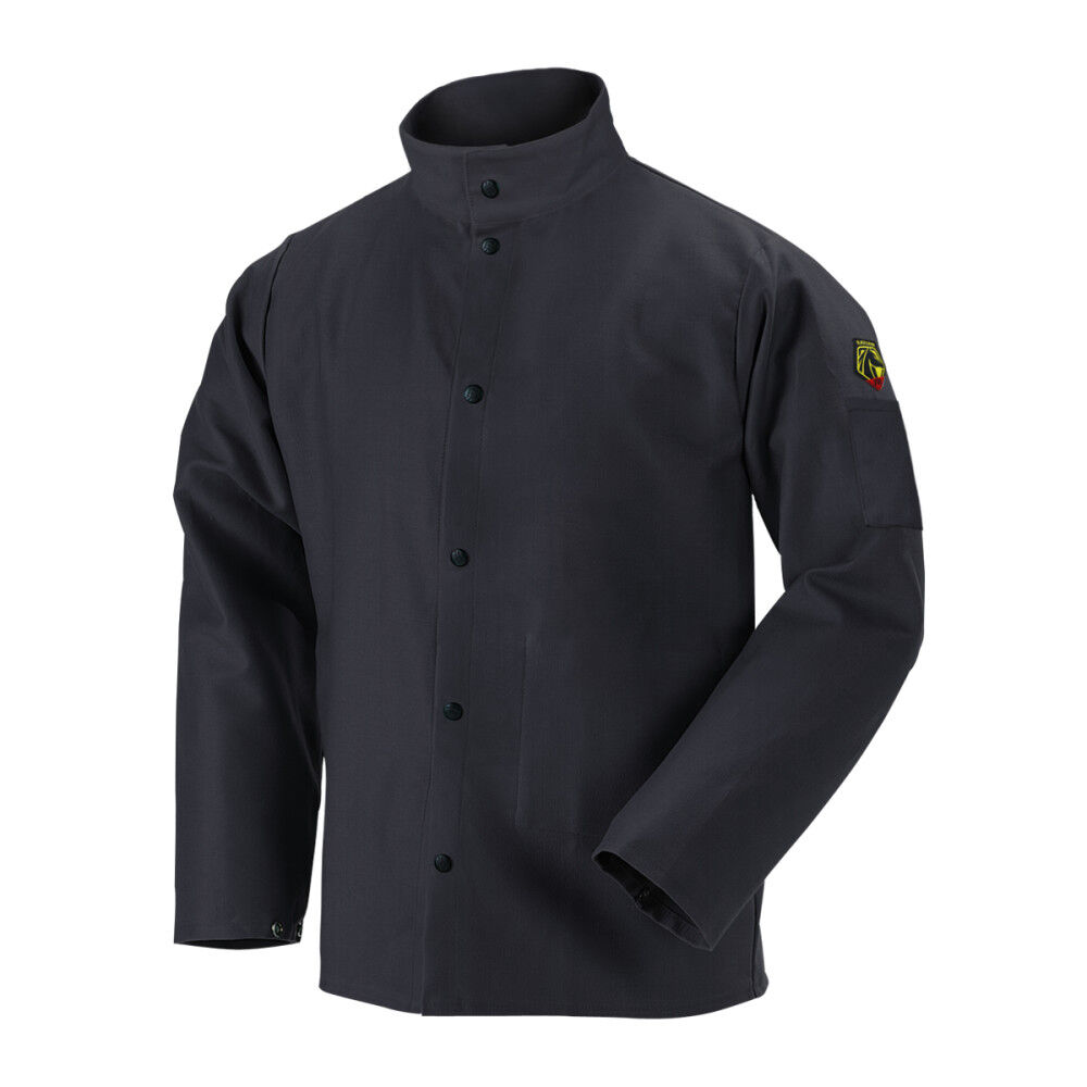 Black Stallion Welding Jacket 9oz Black FR Cotton 5X, large image number 1