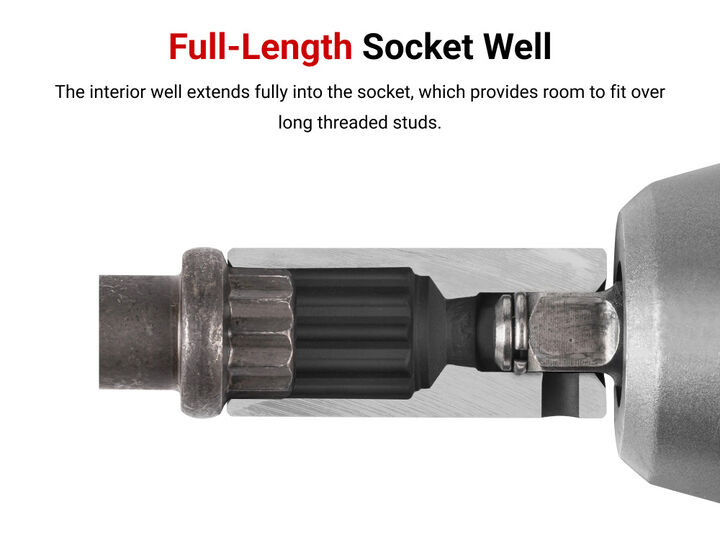 Tekton 3/8 Inch Semi-Deep 12 Point Impact Sockets, Rail, 1/4-1 Inch, 15 Pieces, large image number 3