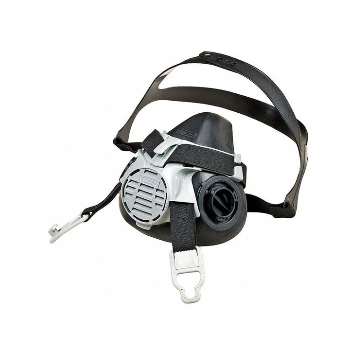 MSA Safety Works Advantage 420 Half-Mask Respirator Assembly, Black, Medium
