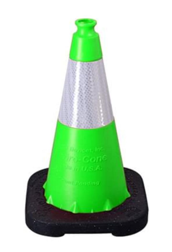 Vizcon 18 In. Enviro-Cone 3lb. with 6 In. reflective collar - Lime Green