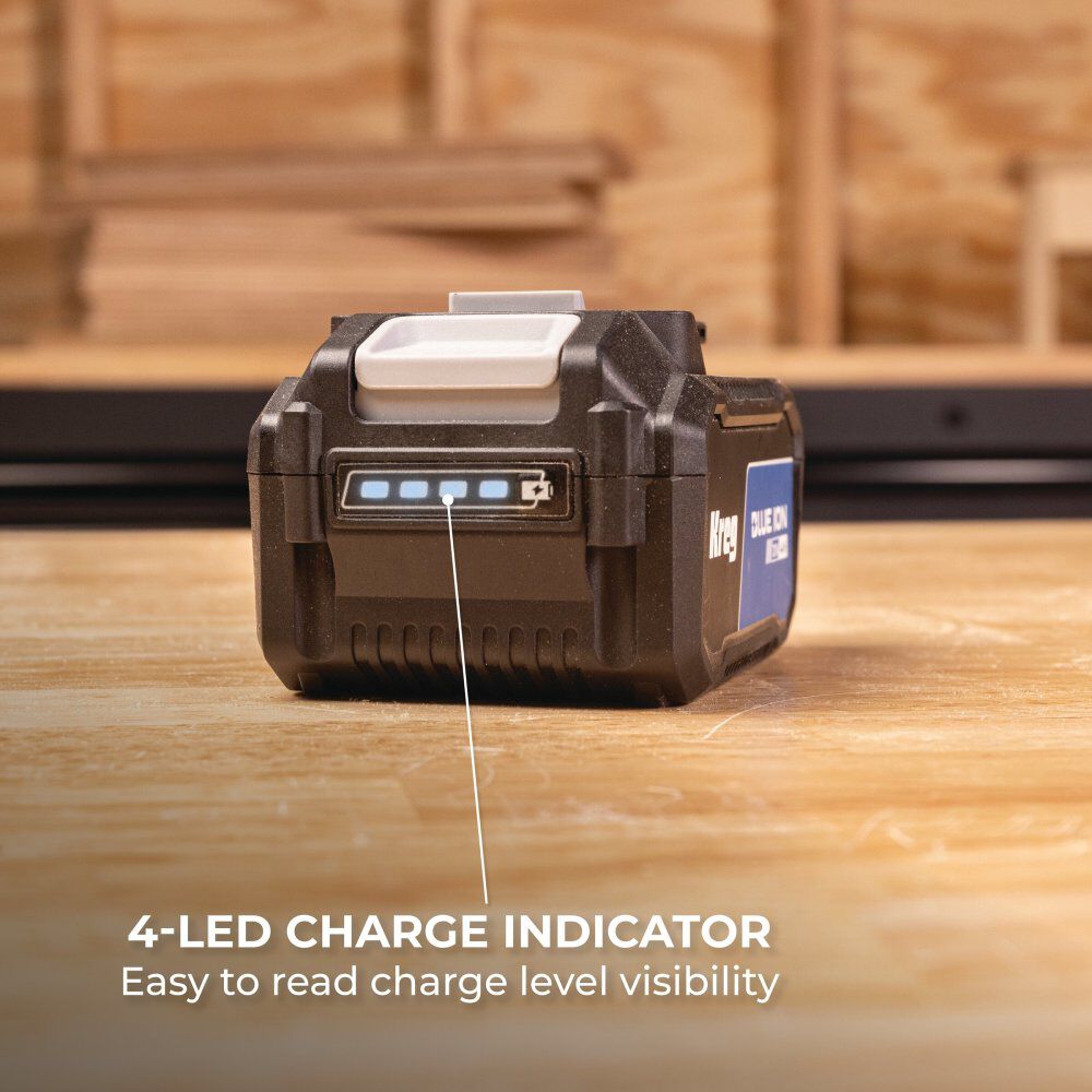 Kreg Blue Ion 20V 4.0 Ah Lithium Ion Battery 2 Pack and Fast Charger Bundle, large image number 6
