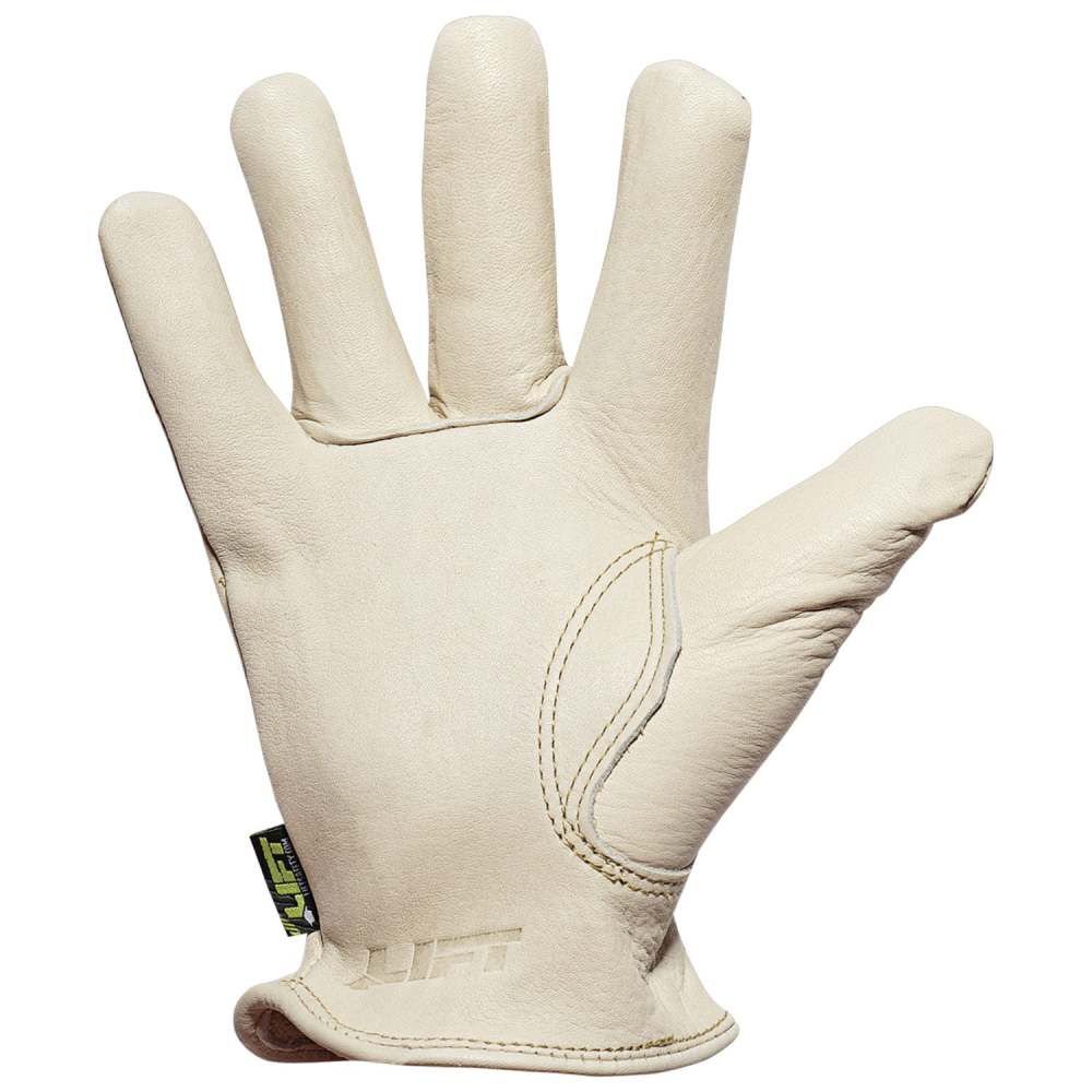 Lift Safety Gloves Top-Grain Cowhide Leather 8 Seconds XL Off-White, large image number 2