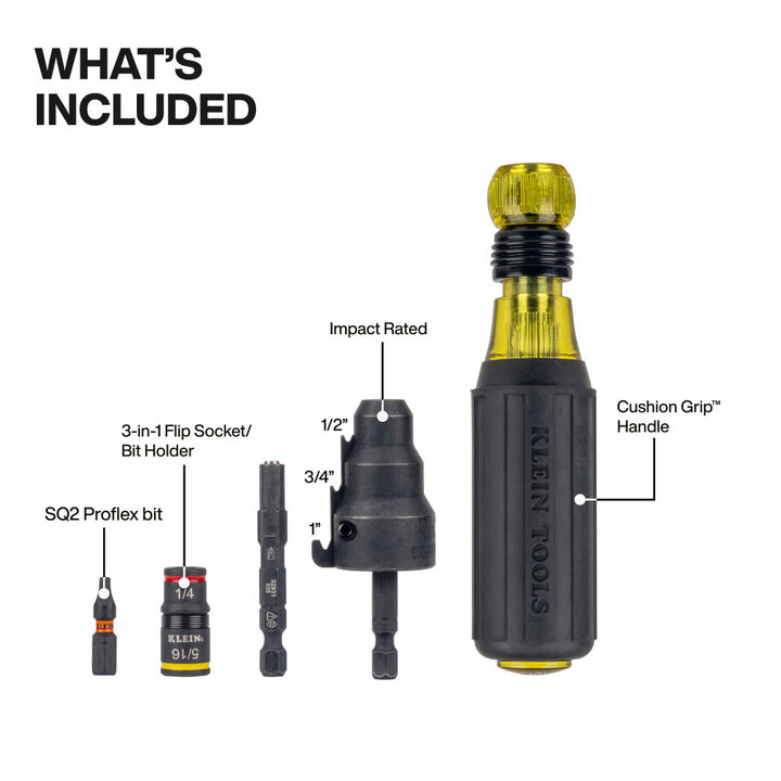 Klein Tools Impact-Rated Flip Socket Conduit Reamer Driver, large image number 1