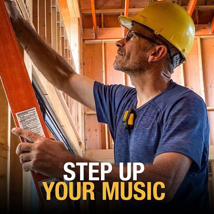 DEWALT Yellow/Black Jobsite Pro Lightweight Wearable Bluetooth Speaker, large image number 3