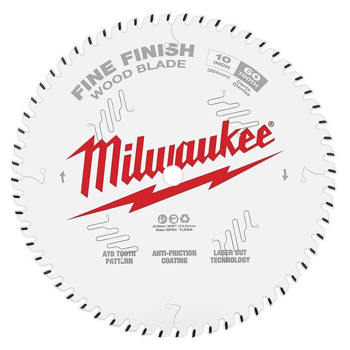 Milwaukee 10 in. 60T Fine Finish Circular Saw Blade, large image number 0