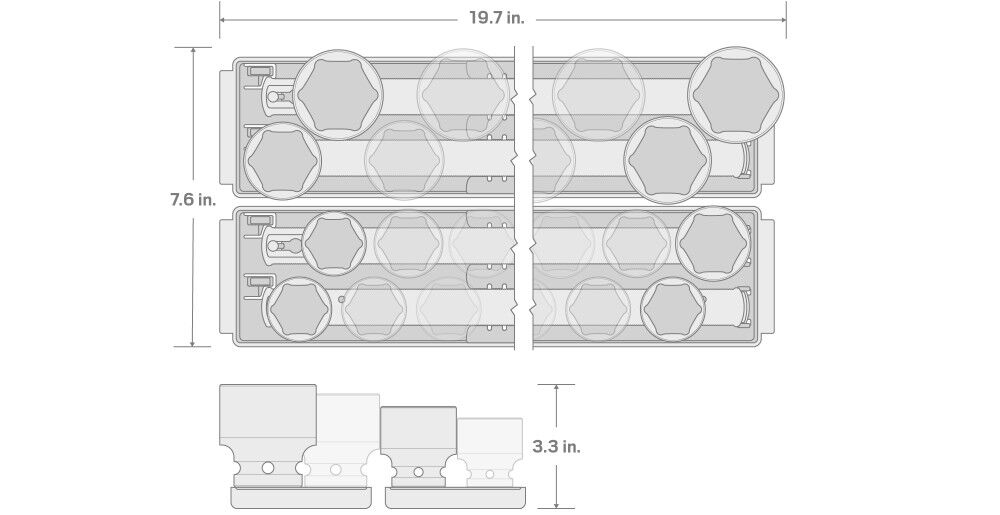 Tekton 3/4 Inch 6 Point Impact Socket Set, 25 Pieces (17-50 mm, Common Sizes), large image number 7
