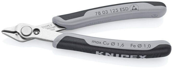 Knipex 5 Inch Electronics Super Knips with ESD Handles