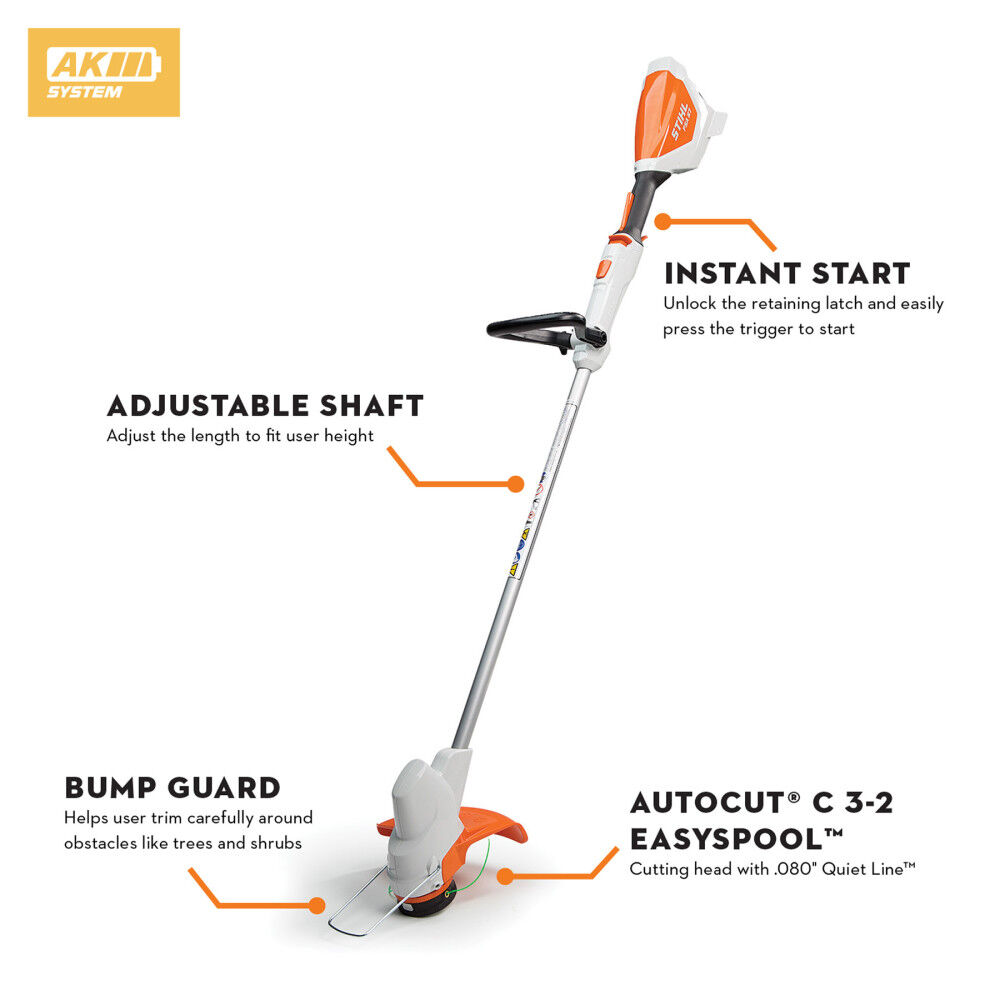 Stihl FSA 57 Cordless Battery-Powered Trimmer (Bare Tool), large image number 2