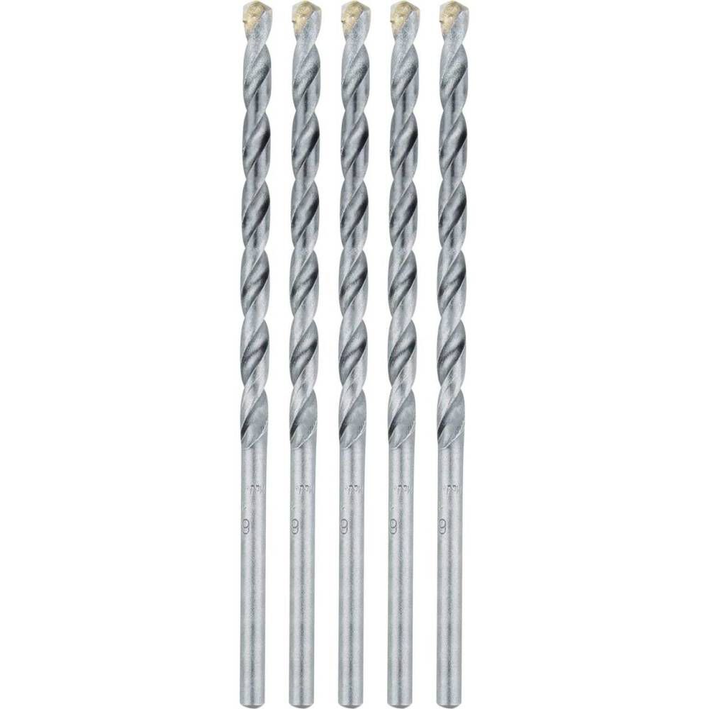 Makita Masonry Hammer Drill Bits 1/4in x 6in Carbide Tipped Percussion 5pk, large image number 1